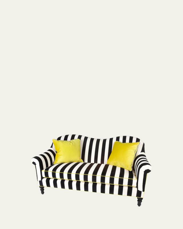 Marquee Chenille Stripe Settee